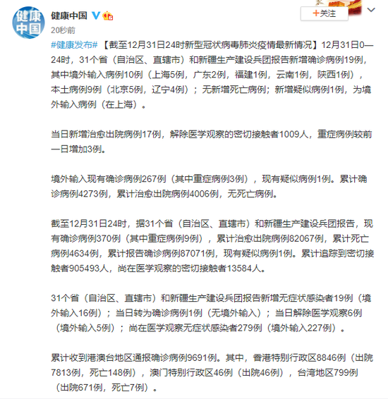 今早刷手机又看到31个省份新增46例确诊病例这条消息,我放下了手里的豆浆 今早刷手机又看到31个省份新增46例确诊病例这条消息,我放下了手里的豆浆